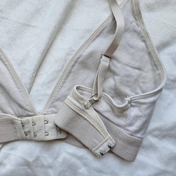 Gilly Hicks Cotton Ribbed Triangle Bra . Large - Picture 3 of 6